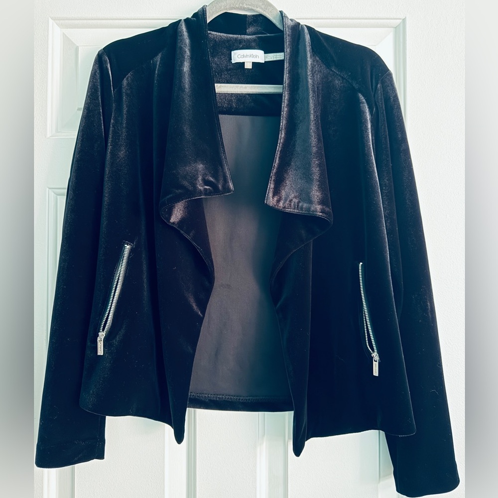 Calvin Klein Black Velvet Women's Jacket